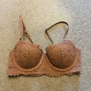 Aerie real power balconette lightly lined lace bra